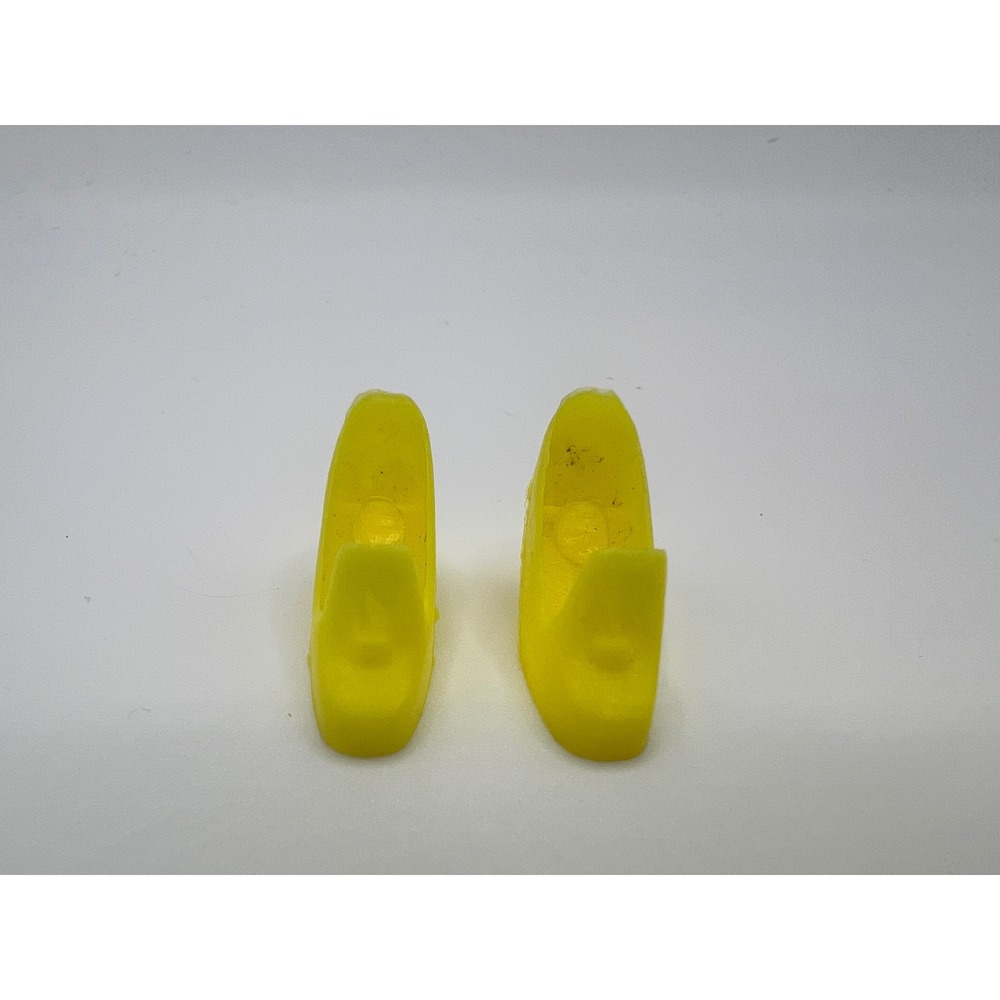 Vintage Mattel Barbie Yellow Pilgrim Square Toe Heels Hong Kong Doll Shoes 1970s